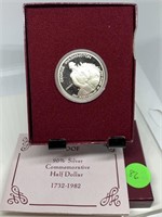 1982 PROOF SILVER COMM HALF DOLLAR