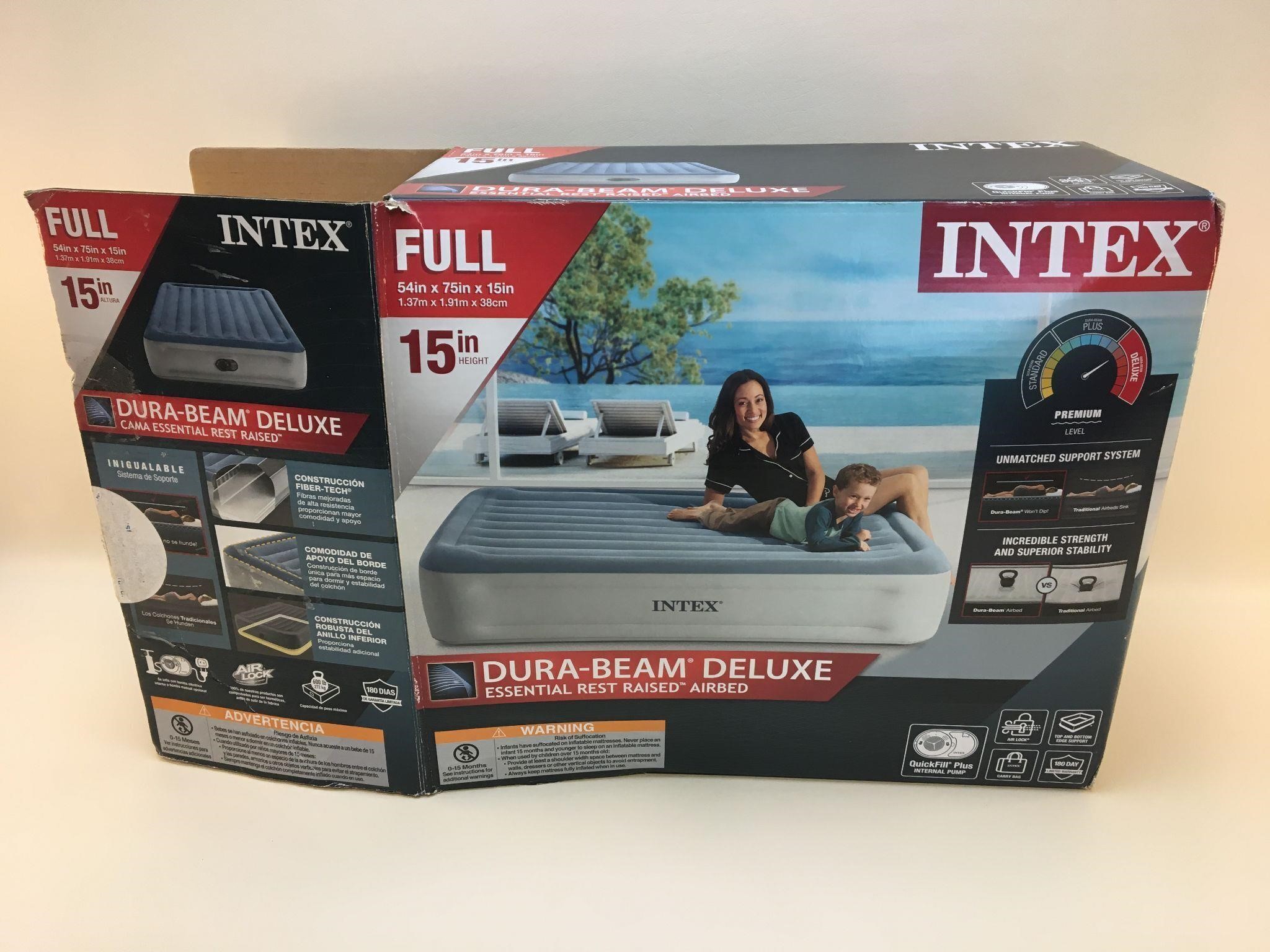 Intex Full Size Deluxe Air Mattress Bed