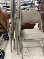 3 Folding Padded Chairs