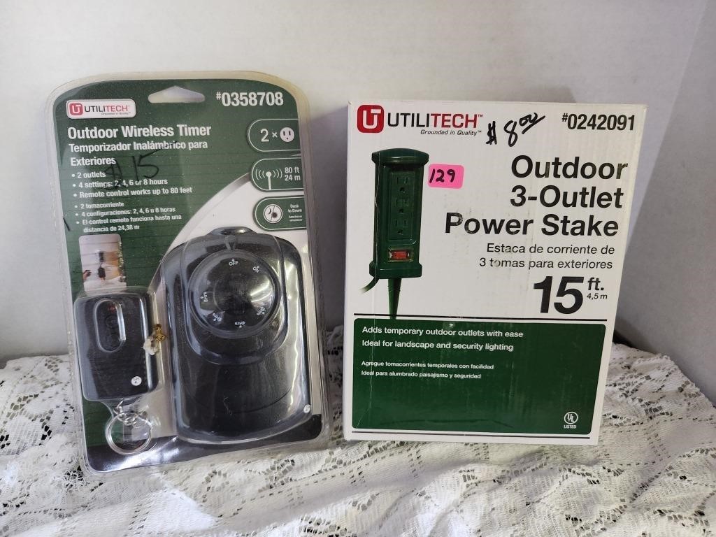 NEW Outdoor wireless timer & 3 outlet power stake