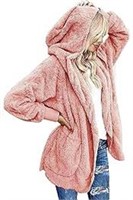 NEW! Fasumava Women's Fuzzy Fleece Hoodie with