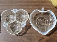 Two Hobnail Vintage Collectible Dishes