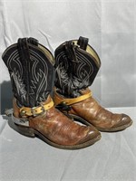 Pair of  Kids Tony Lama Cowboy Boots