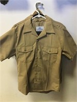 4 - US Navy Shirt Man's Service Khaki Medium