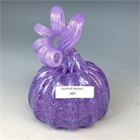 GC Purple Speckled Art Glass Pumpkin