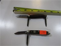 2-- POCKET KNIVES -- WORN BLADES