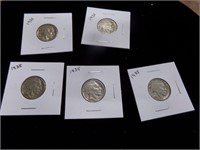 5 Indian nickels 1935
