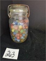 Early jar of marbles