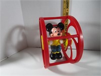 VINTAGE MICKEY MOUSE "ROLLY POLLY" TOY 8" DIAMETER