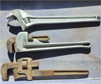 25" Crescent wrench, Ridgid pipe wrench
