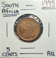 Uncirculated 1995 South African coin