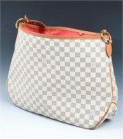 LOUIS VUITTON DAMIER AZUR BAG / PURSE W/ BOX & BAG