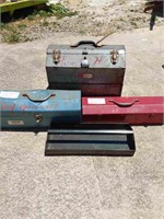 3 Metal Toolboxes