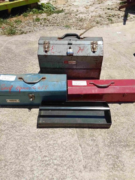 3 Metal Toolboxes