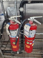 RED FIRE EXTINGUISHERS