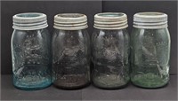 Sample Lot Of 4 Coloured Crown Jars