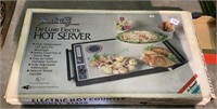 In original box, deluxe electric hot server