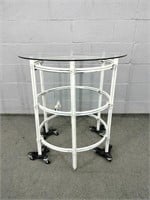 Heavy Iron Base Glass Top Table
