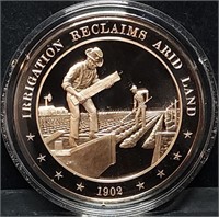 Franklin Mint 45mm Bronze US History Medal 1902