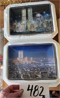 (3) World Trade Center Commemorative Plates