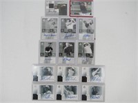 (27) UPPER DECK MEN'S AUTOGRAPHED/FABRIC CARDS: