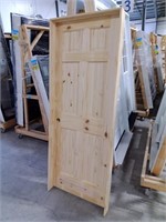 32" 6-Panel Knotty Pine Interior Door