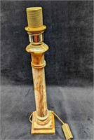 Vintage Alabaster Table Lamp With Lampshade