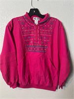 Vintage Femme 1/4 Zip Sweatshirt Southwest Detail