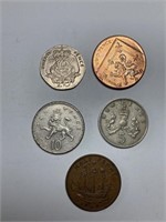 Assorted British Coins, 1959-2013