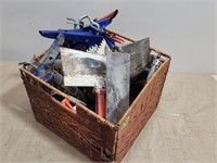 Basket of Drywall Tools, Tile & Calk Guns