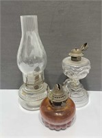 Vintage Glass Oil Lamps