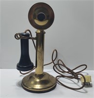 Automatic Electric Co Brass Candlestick Phone