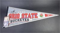 1997 Rose Bowl Ohio State Pennant W/Ticket