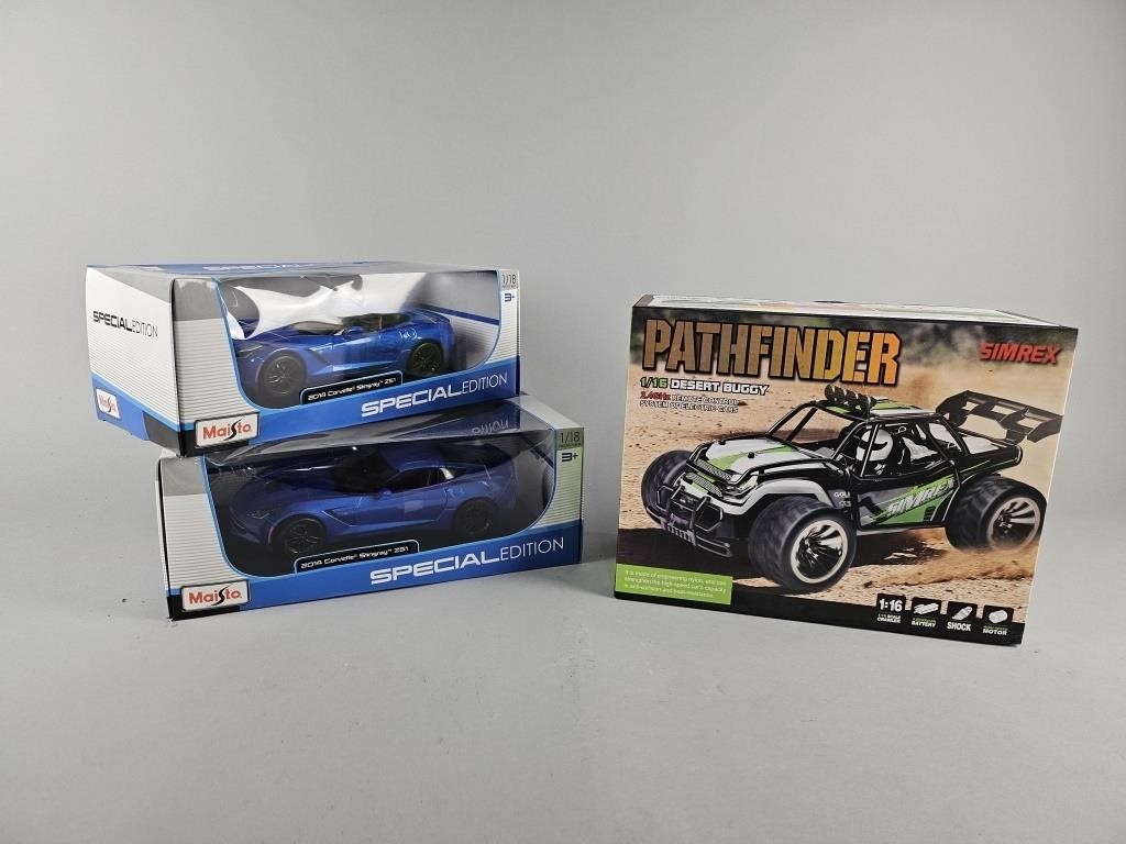 New Maisto Corvettes & Simrex RC Desert Buggy