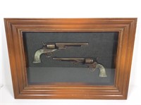 Dueling Revolver Display in  Shadowbox