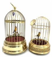 2 Mechanical Singing Bird in Cage, Non Working