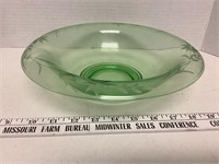 green depression glass bowl