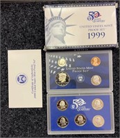 1999 Clad Proof Set - (9) Coin Set US Mint