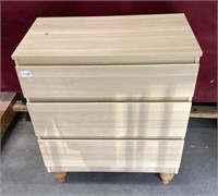 Very Nice Maple Finish Three Drawer Dresser