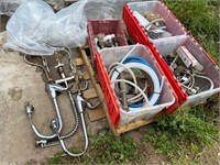 (4) Bins Assorted Plumbing Supplies