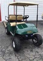 E-Z-GO Lifted Gas Golf Cart (Green)