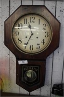 VINTAGE KEY WIND REGULATOR HANGING CLOCK