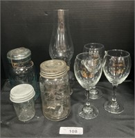 Glass Oil Lamp, Varying Size Jars, Hotel Hershey