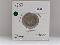 1958 90% Silv Roos Dime