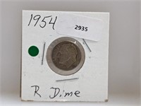 1954-S 90% Silv Roos Dime