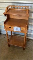 Vintage small telephone table with one drawer