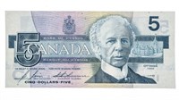 Bank of Canada 1986 $5 UNC  (GPT)