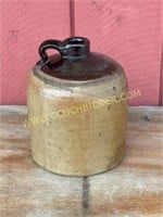 1 gallon 2 ton brown glazed crock jug