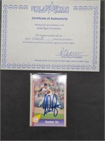 Autographed Nolan Ryan MLB Baseball Card with COA