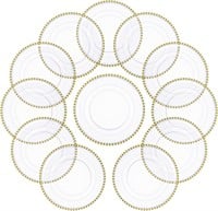 12.6' Gold Beaded Charger Plates  24 Pack